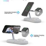 3-in-1 Charger Stand – Fast Wireless Charging for iPhone, Watch & AirPods