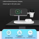 3-in-1 Charger Stand – Fast Wireless Charging for iPhone, Watch & AirPods