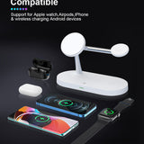 3-in-1 Charger Stand – Fast Wireless Charging for iPhone, Watch & AirPods