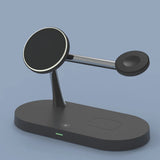 3-in-1 Charger Stand – Fast Wireless Charging for iPhone, Watch & AirPods